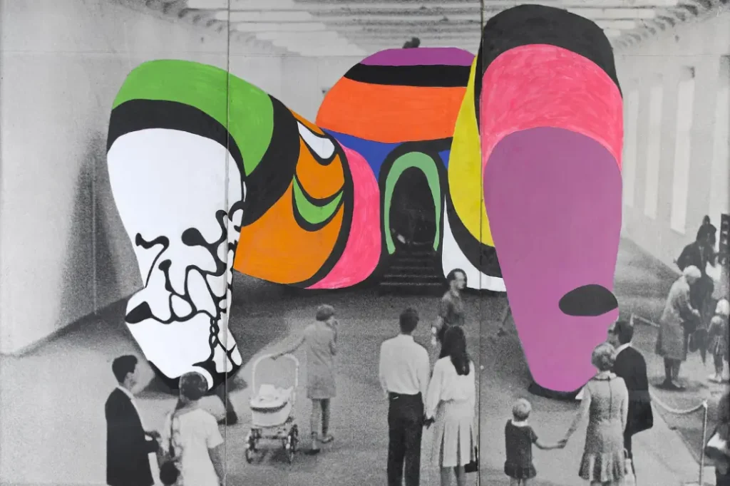 Niki de Saint Phalle, Photo de la Hon repeinte, 1979 (détail)