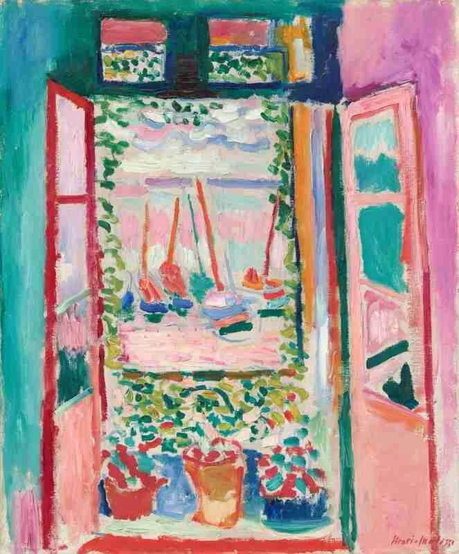 Henri Matisse, "Open Window at Collioure", 1905. Public domain.